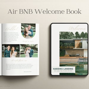 Modèle de livre de bienvenue Air BNB pour Canva - Guide de bienvenue Air BNB - Guide de location de vacances - Guide de location pour Canva