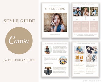 Sjabloon fotografiestijlgids: Canva Fashion Guide (digitale download)