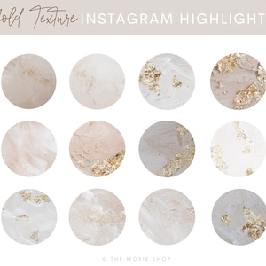 Gold Textured Instagram Highlights - Instagram Story Highlight Icons - Instagram Business Icons - Nuetral Highlight Covers
