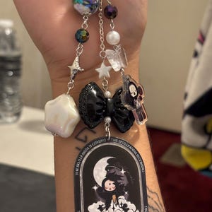 Handmade Skullpanda Beaded Keychain / Bag Charm