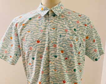 Retro Organic Cotton Short Sleeve Button Down Shirt