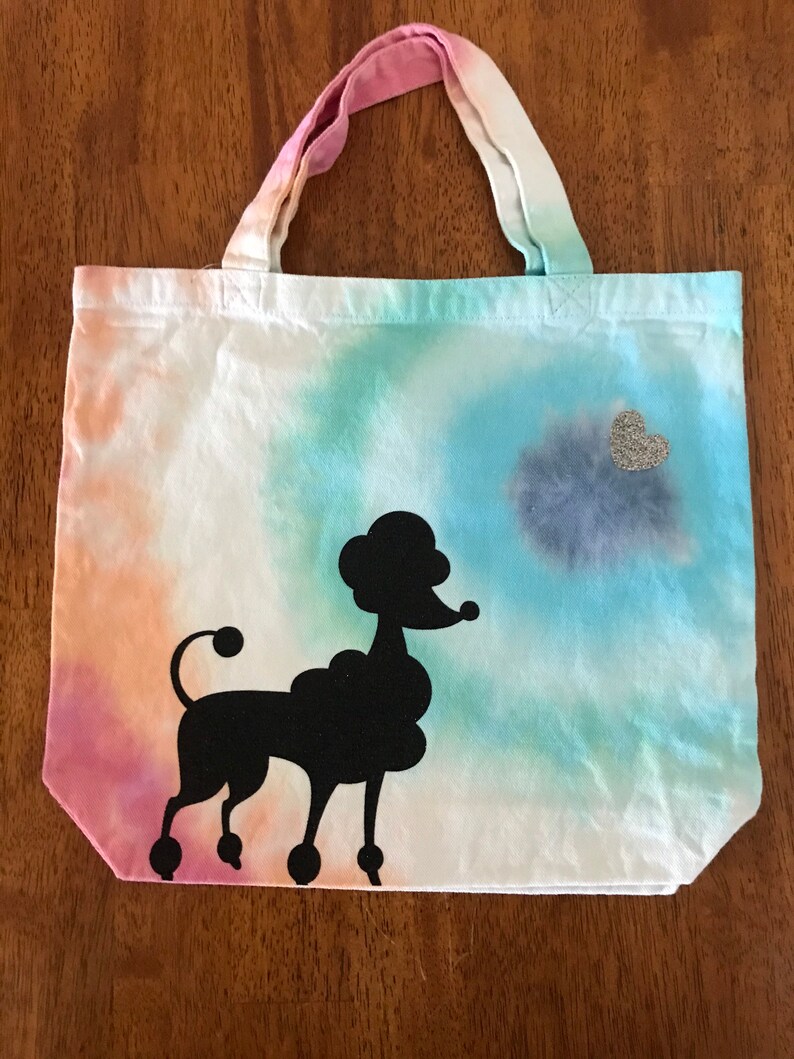 Poodle Tie Dye Tote