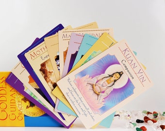 Goddess Oracle deck with Instructions booklet for beginners , Tarot deck with guidebook , Unique tarot deck for beginners