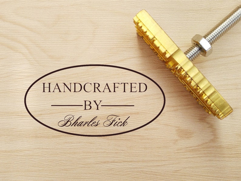 Custom cursive signature branding iron with wood burning stamp Etsy