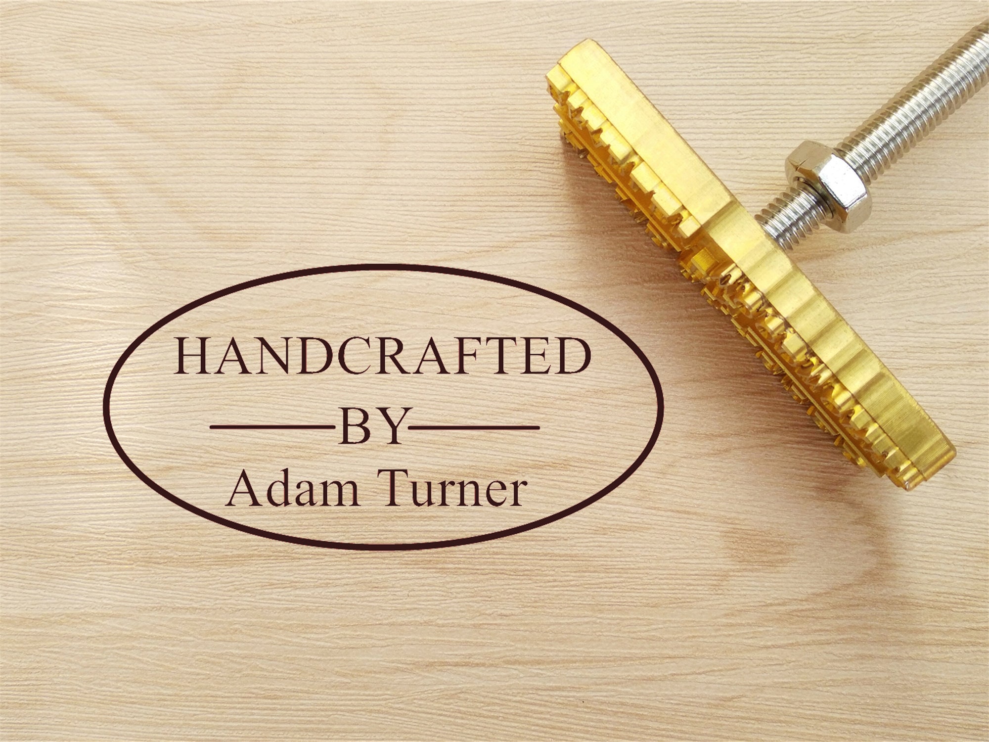Custom Signature wood burning stamp with Electric branding | Etsy