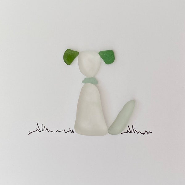 Unique Sea Glass, Dog Greetings Card