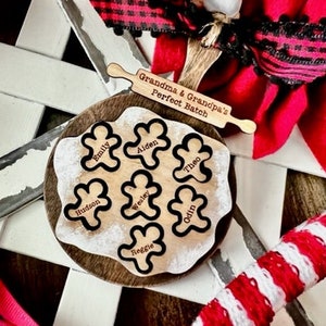 Personalized Family Chirstmas Ornament, Gingerbread Family Ornament, Perfect Batch Ornament, Grandparent Gift