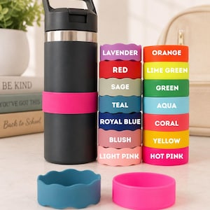 Bottle Bands, Silicone Name Labels, Personalized Water Bottle Bands, Labels for Water Bottles image 2