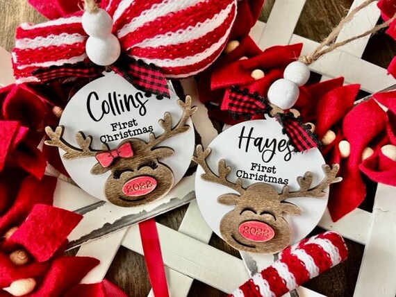 thumbnail interactive-video image 1 of Buy Personalized Babys First Christmas Ornament 2023 - Present Box Baby 1 of 13