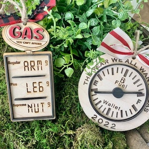 Funny Gift Card Holder; Gas Ornament, Christmas Ornament, Christmas Humor, Funny Christmas Ornaments, Money Holder, Funny Christmas Gift