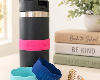 Bottle Bands, Silicone Name Labels, Personalized Water Bottle Bands, Labels for Water Bottles