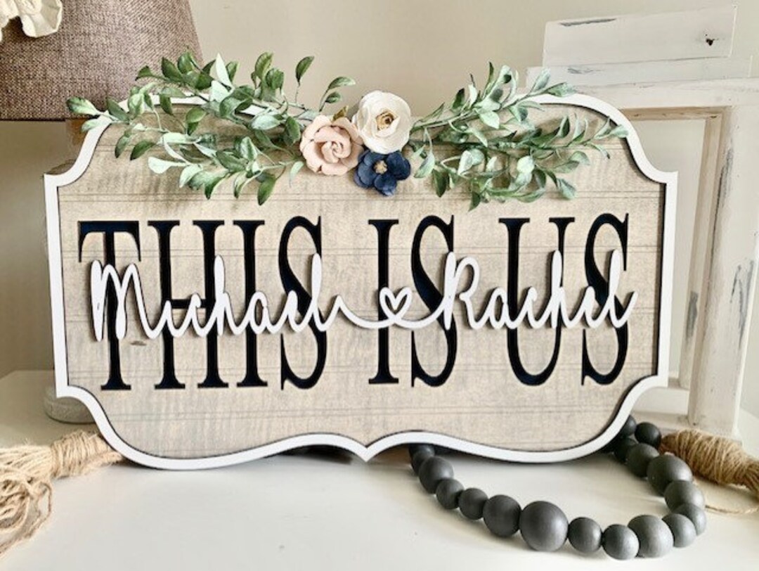 This is Us Family Name Sign Custom Wooden Sign, Modern Farmhouse Decor