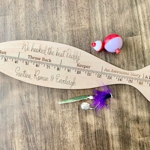 Funny Fish Ruler Personalized Wooden Fish Ruler; Father's Day Gift, Gift for Dad, Funny ...