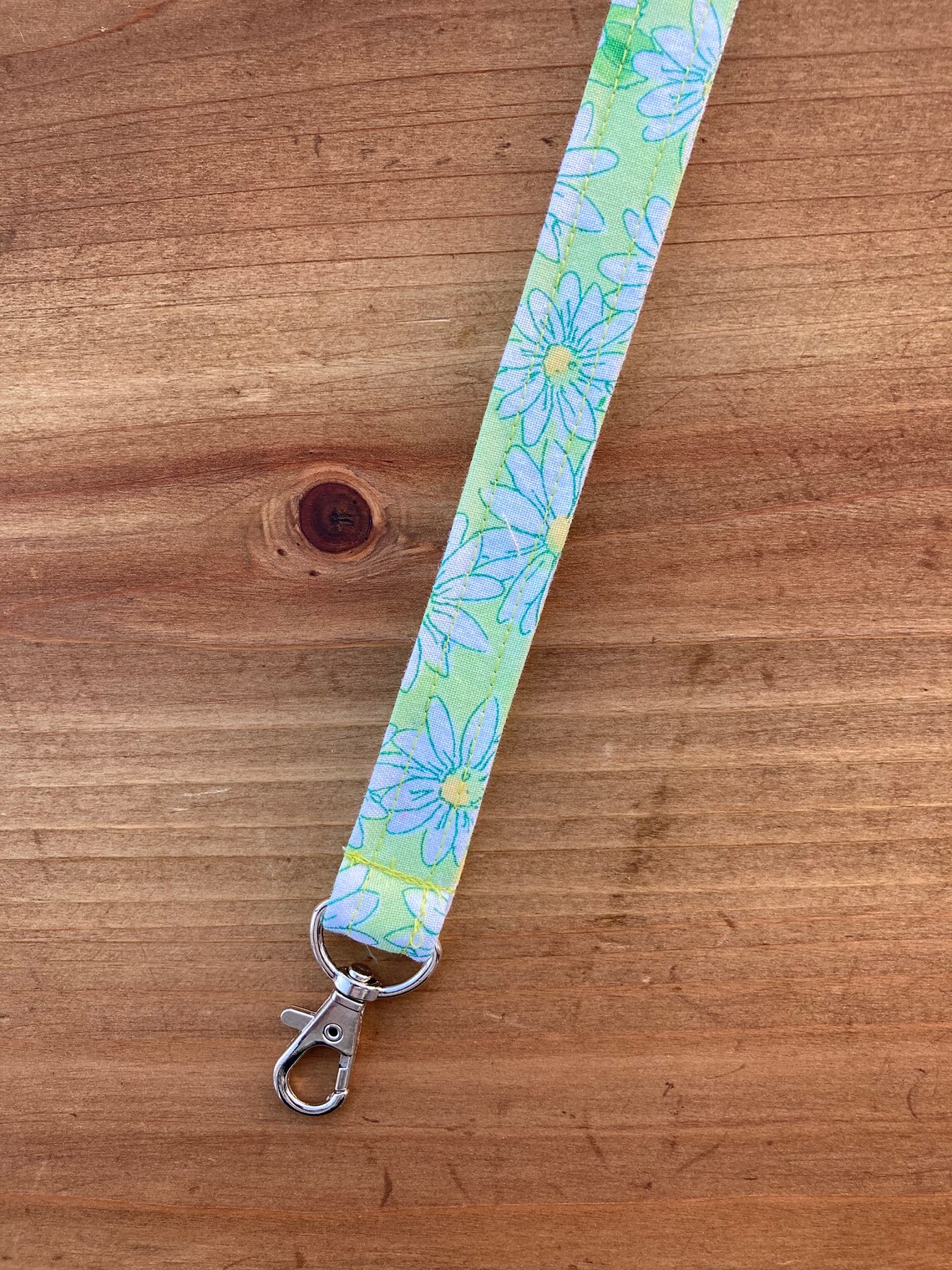 Daisy Lanyard Work Lanyard with Swivel Snap Hook Fabric Etsy