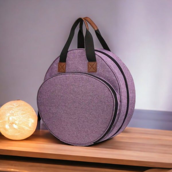 Purple Cross Stitch Bag: Embroidery Project Organizer