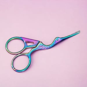 Embroidery Scissors Cross Stitch Sharp Scissors Crane Stork Scissors Small Fabric Scissors Threads Scissors Cross Stitch Supplies Crafting