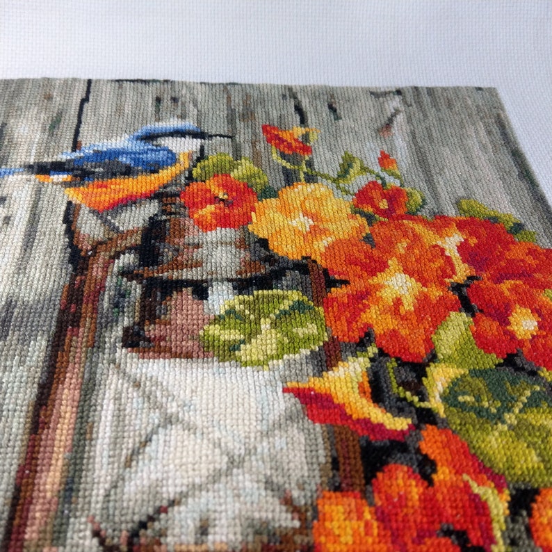 Finished Cross Stitch Completed Counted Cross Stitch Cross Etsy