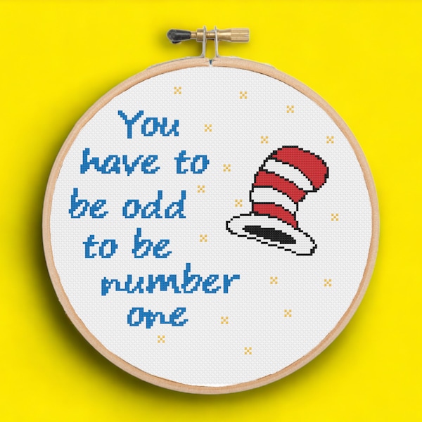 Dr Seuss Cross Stitch Pattern Quote Dr Seuss Wall Decor For Kids Nursery Wall Decor Cross Stitch Chart Dr Seuss quote for beginners