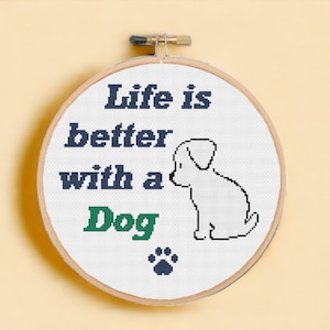 Hund Kreuzstich Muster Welpe Kreuzstich Zitat Hundeliebhaber Geschenk Kreuzstich Hundeliebhaber Muster Welpe Zitat Wand Dekor Kreuzstich Geschenk