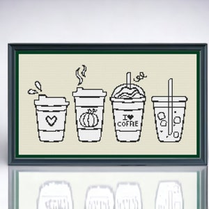 Coffee Lover Cross Stitch Pattern: Latte Home Decor (PDF Pattern)