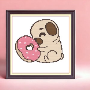 Dog Cross Stitch Pattern - Puppy Chart PDF | Instant Download Gift for Dog Moms & Dog Lovers | Cute Dog Paws Christmas Gift Idea