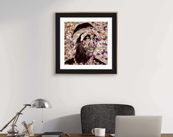 Tupac Wall Decor | Giclée Print | Hip Hop Legend Gift | Music Room