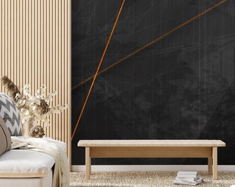 Papel pintado abstracto mate con líneas, mural de pared, papel pintado extraíble, autoadhesivo, despegar y pegar, decoración de pared