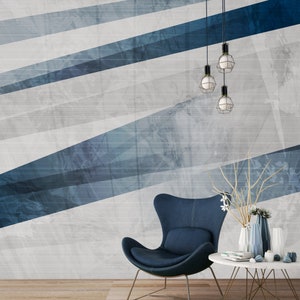 Carta da parati a strisce blu scuro, astratto, sfondo geometrico, decorazione murale, carta da parati rimovibile, autoadesiva, stacca e incolla, decorazione da parete