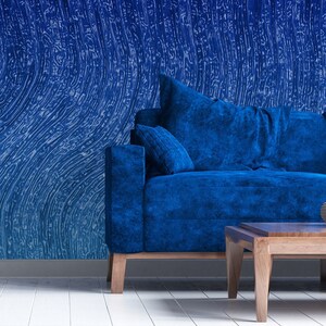 Watercolor blue water wallpaper, Wall Mural, Removable Wallpaper, Self Adhesive, Peel and Stick, Wall Decor
