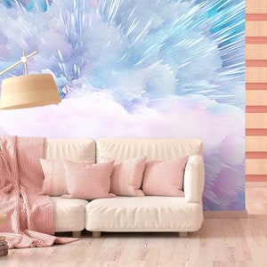 Abstract wallpaper, pastel colors, Wall Mural, Removable Wallpaper, Self Adhesive, Peel and Stick, Wall Decor