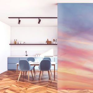 Himmelstapete, Pastellfarbe von Sonnenuntergang und Wolken, abnehmbare Tapete, selbstklebend, abziehen und aufkleben, Wanddekoration