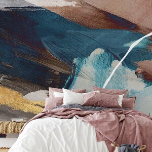 Abstract Art Wallpaper, Abstract Shapes, Wall Mural, Self Adhesive ...