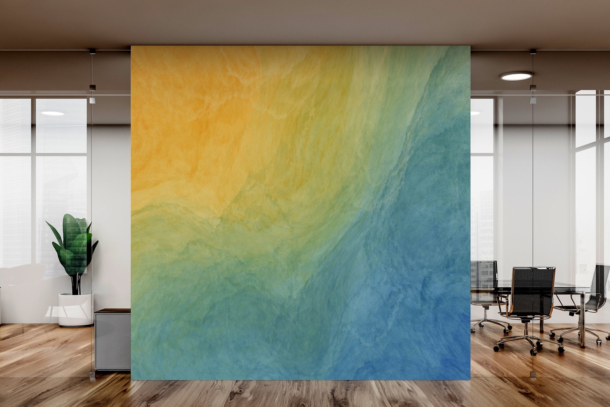 Blue And Yellow Ombre Wallpaper hd, picture, image