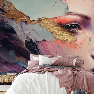 Abstract marble mural wallpaper, Wall Mural, Removable, Self Adhesive (Peel&Stick) or Non Self Adhesive (Vinyl/Traditional)