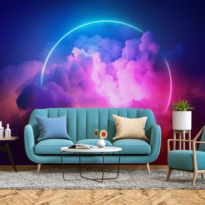 Colorful wallpaper, stormy cloud, abstract sky, Wall Mural, Removable, Self Adhesive (Peel & Stick), Non Self Adhesive (Vinyl), Wall Decor