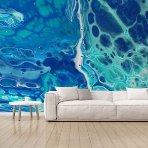 Abstract marbled wallpaper, Wall Mural, Removable Wallpaper, Self Adhesive, Peel and Stick, Wall Decor