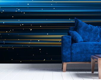 Hermoso papel tapiz, líneas abstractas, mural de pared, papel tapiz removible, autoadhesivo, despegar y pegar, decoración de pared