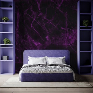 Dark purple marble wallpaper, Wall Mural, Removable, Self Adhesive (Peel&Stick), Non Self Adhesive(Vinyl), Wall Decor