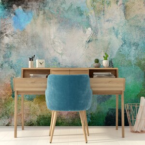 Abstract landscape wallpaper, Wall Mural, Removable Wallpaper, Self Adhesive, Peel and Stick, Wall Decor