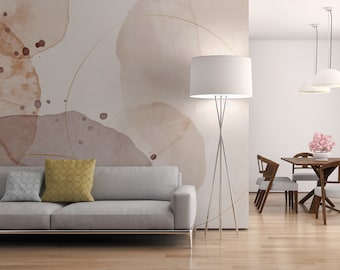 Watercolor pastel wallpaper, Wall Mural, Removable Wallpaper, Self Adhesive, Peel and Stick, Wall Decor