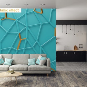 Carta da parati geometrica astratta, decorazione murale, carta da parati rimovibile, autoadesiva, stacca e incolla, decorazione da parete