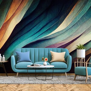 Abstract lines wallpaper, Wall Mural, Removable Wallpaper, Self Adhesive, Peel and Stick, Wall Decor