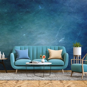 Aquarellblaue Tapete, Wandbild, abnehmbare Tapete, selbstklebend, abziehen und aufkleben, Wanddekoration