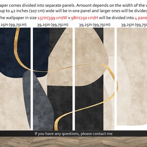 Abstract Wallpaper, Geometric Wall Art, Modern Wall Mural, Self ...