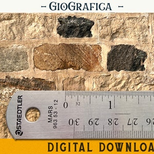 Dollhouse Printable Stone Wall, 1/12 Dollhouse Wall, Miniature, Old Stone Wall, Grey Stone Wallpaper, Medieval Castle, Diorama, Room Box