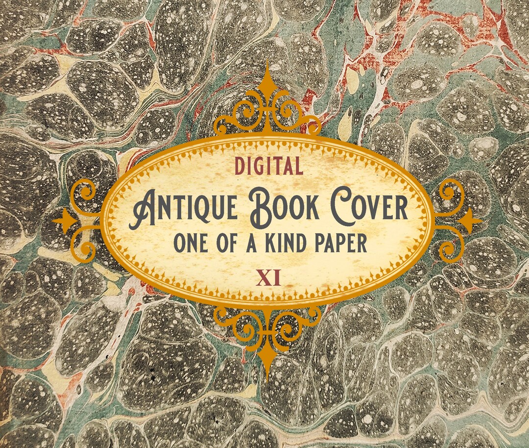 Antique Book Cover, Printable Journal Cover, Printable Book Cover