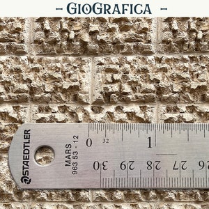 Dollhouse Wallpaper: 1/12 Scale Rustic Stone Wall (Digital Download)