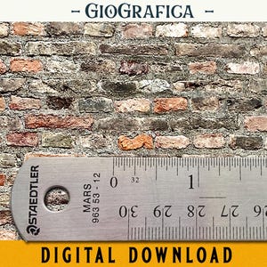 Dollhouse Medieval Brick Wall Printable: 1/12 Scale (Digital Download)