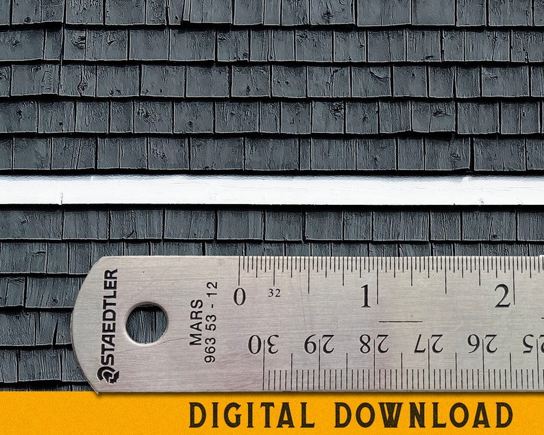 Charcoal Cedar Roof Shingles Printable Dollhouse Wallpaper - Etsy