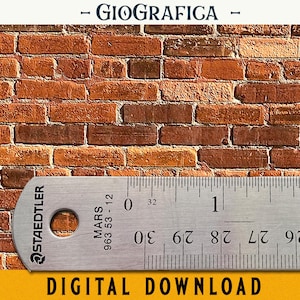 Dollhouse Reclaimed Brick Printable, DIY Dollhouse Wall, 1:12 scale Miniature Brick, Craft, Room Box, Dollhouse Accessories, PDF JPG sheet